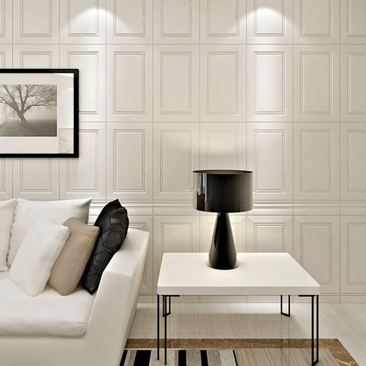 Moderne stil innvendig veggkledning, selvklebende, geometrisk teksturert veggbelegg