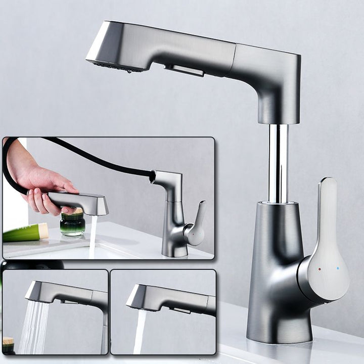 Skanto | Moderne Kran Solid Kobber Centerset Baderomskran