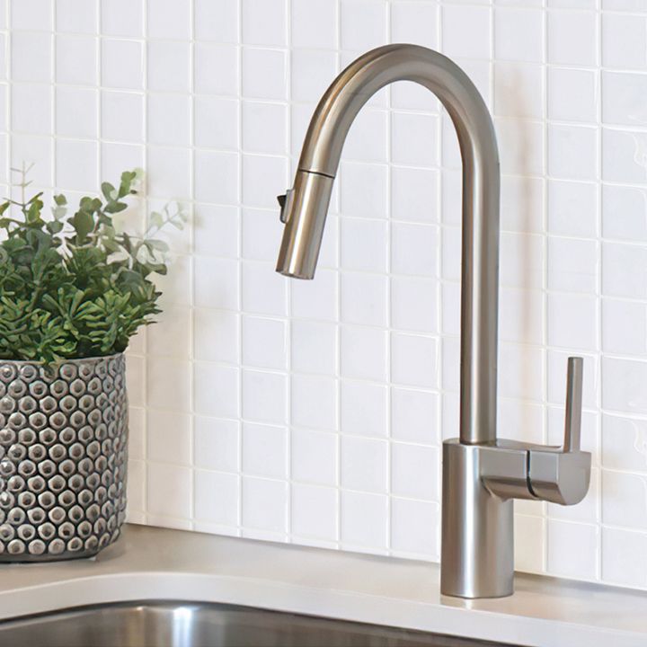 Skanto | Hvit Mosaic Peel & Stick Flis Vanntett Kjøkken Backsplash Tapet