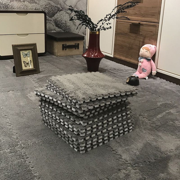 Skanto | Fargefading Resistant Teppeflis Solid Color Interlocking Teppeflis