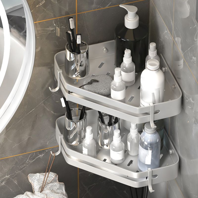 Moderne baderomssett med 2/3 deler, rustfritt stål, trekantet baderomshylle laget av aluminium