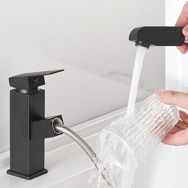 Skanto | Moderne Design Badkran Enkelt Håndtak Blandebatteri med Vannslange