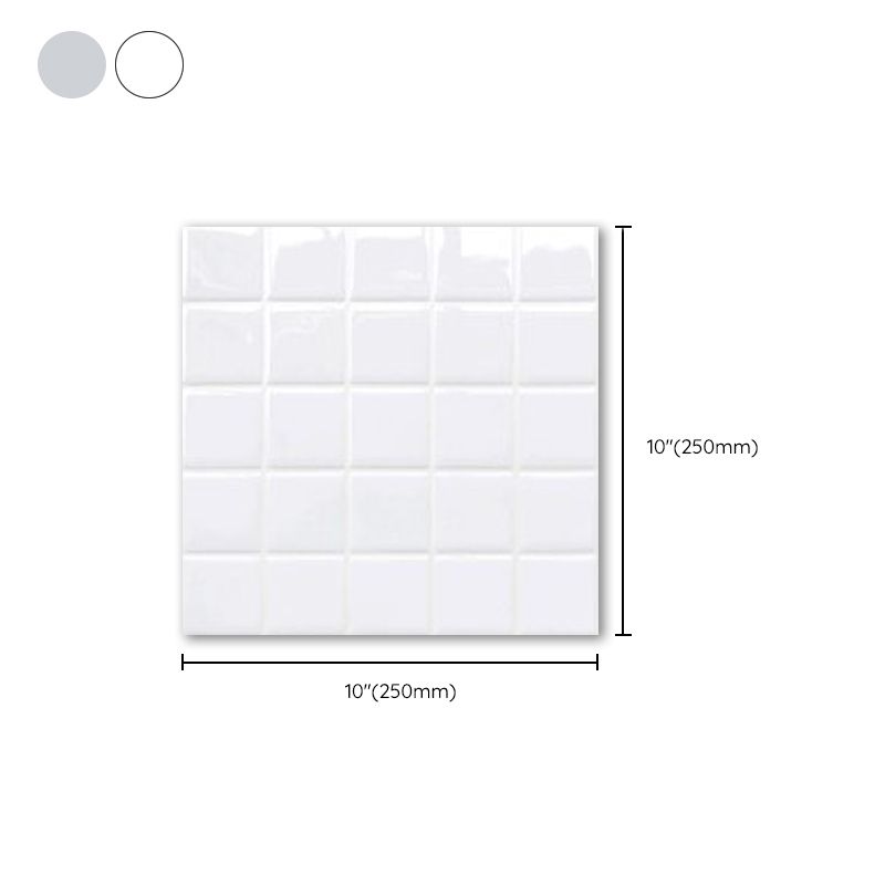 Skanto | Hvit Mosaic Peel & Stick Flis Vanntett Kjøkken Backsplash Tapet