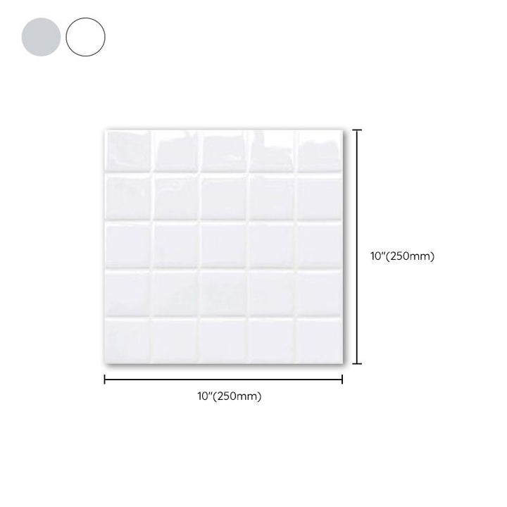 Skanto | Hvit Mosaic Peel & Stick Flis Vanntett Kjøkken Backsplash Tapet