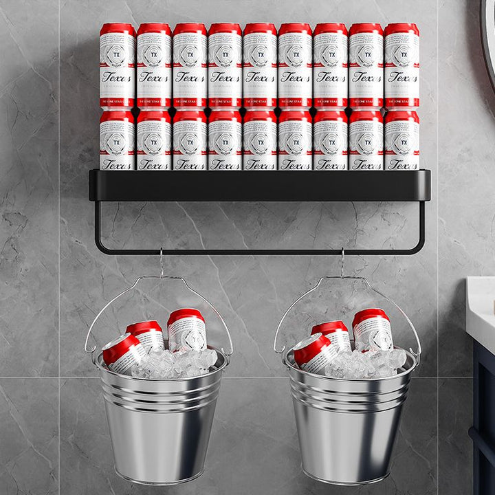 Moderne baderomstilbehørsett med beslag i aluminium baderomshylle