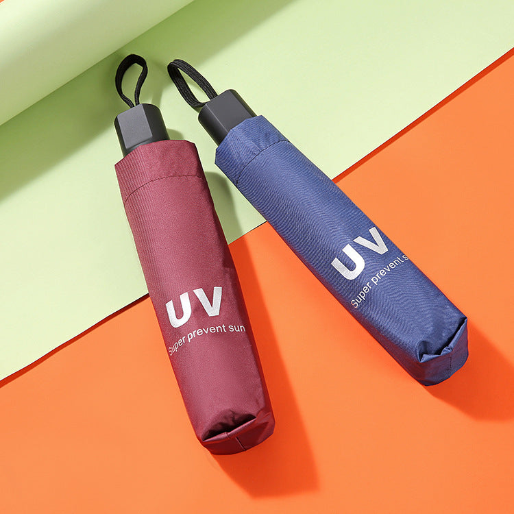 Dame UV-beskyttelse kompakt paraply med automatisk åpne mekanisme Skanto