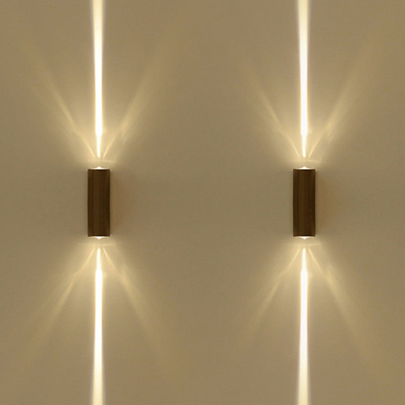Metallisk rektangulær vegglampe Enkel stil 2 lys Svart finish vegglampe i varmt/hvitt lys for hotell | Skanto