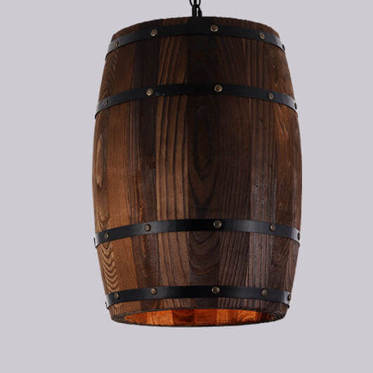 Skanto | BarrelGlow Vintage Pendellampe | Trevinfat Design | 1-pære | Rustikk Belysning