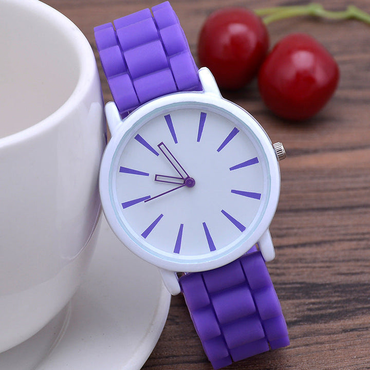 Skanto | Klassisk ultratynn silikone dame armbåndsur