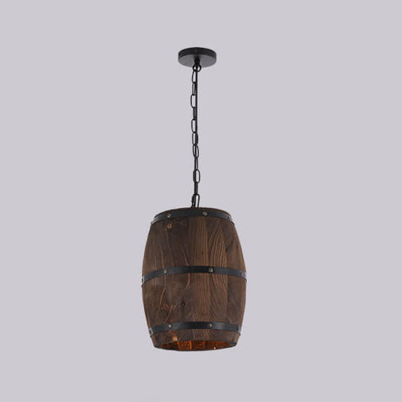Skanto | BarrelGlow Vintage Pendellampe | Trevinfat Design | 1-pære | Rustikk Belysning