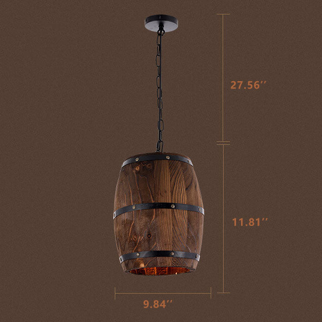 Skanto | BarrelGlow Vintage Pendellampe | Trevinfat Design | 1-pære | Rustikk Belysning