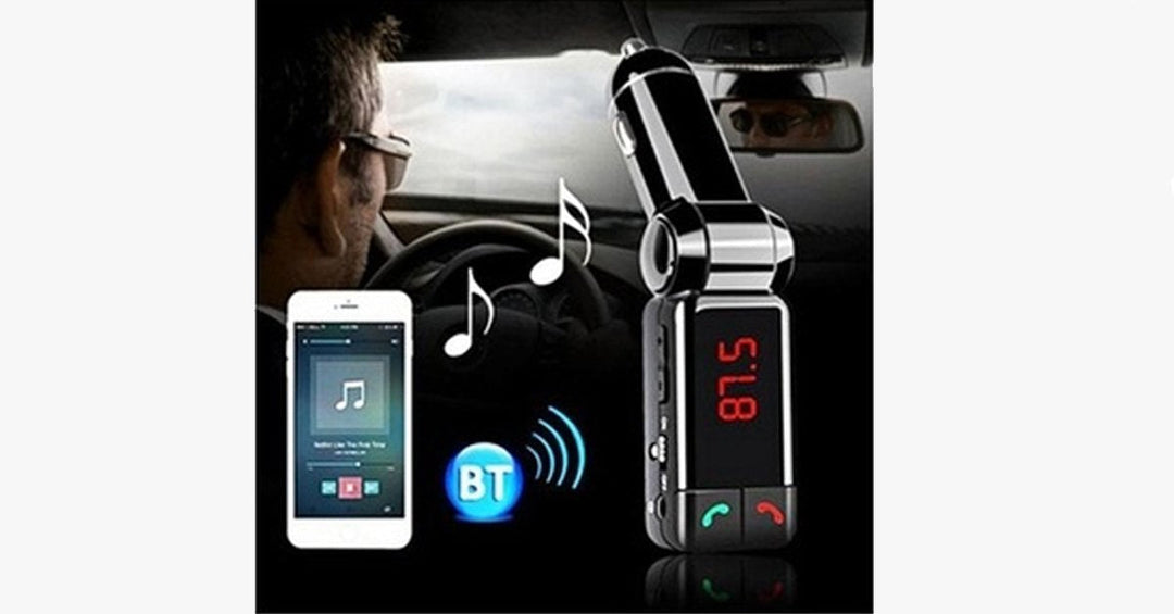 Skanto | Bluetooth Biladapter - brukt til handsfree-anrop, lytte til musikk og motta hørbare instruksjoner