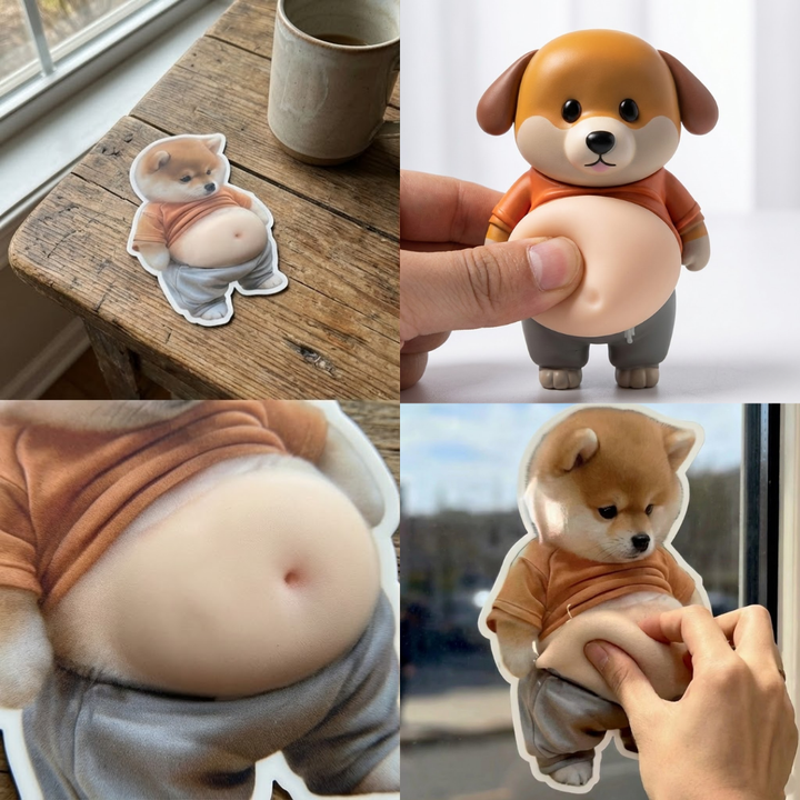 Chubby Shiba Silikon Klistremerke Beskytter | Skanto