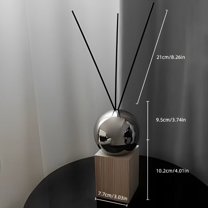 Rustfritt Stål Aroma Diffuser – Avslappende Romduft med Eteriske Oljer | Dekorativ for Hjem og Hotell | Skanto