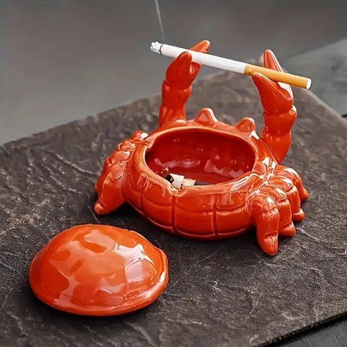 CrabbySmoke – Unik krabbeformet askebeger med lokk Skanto