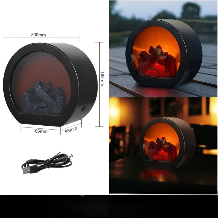 Skanto | RadiantFlame LED Lantern – Realistisk Flamme Bordlampe for Koselig Atmosfære Belysning