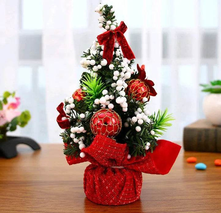 Skanto | Julepynt Tre 20cm Mini Juledekorasjon Tre Julaften Mall Dekorasjon Skrivebord Pynt Lite Tre