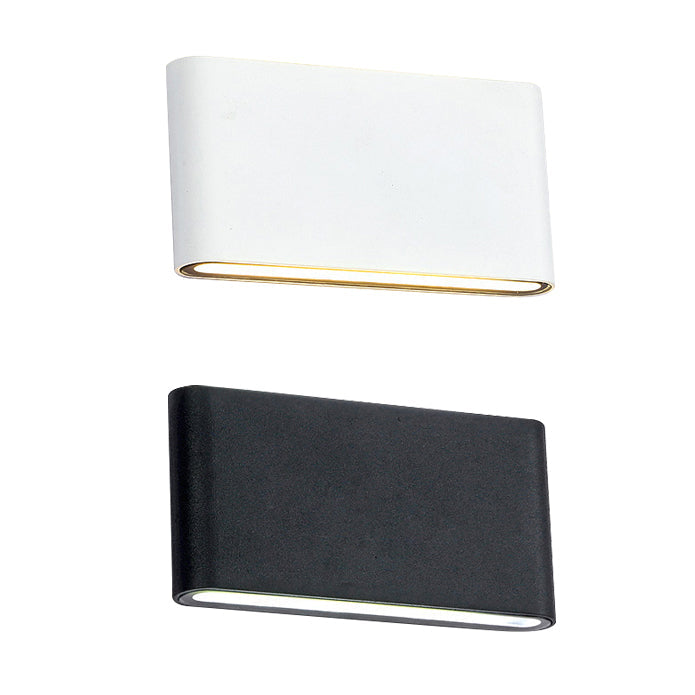 Svart/Hvit rektangulær vegglys Moderne stilfullt varm/hvit lys LED aluminium vegglampe for gang, 4.5"/7" B | Skanto