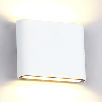 Svart/Hvit rektangulær vegglys Moderne stilfullt varm/hvit lys LED aluminium vegglampe for gang, 4.5"/7" B | Skanto