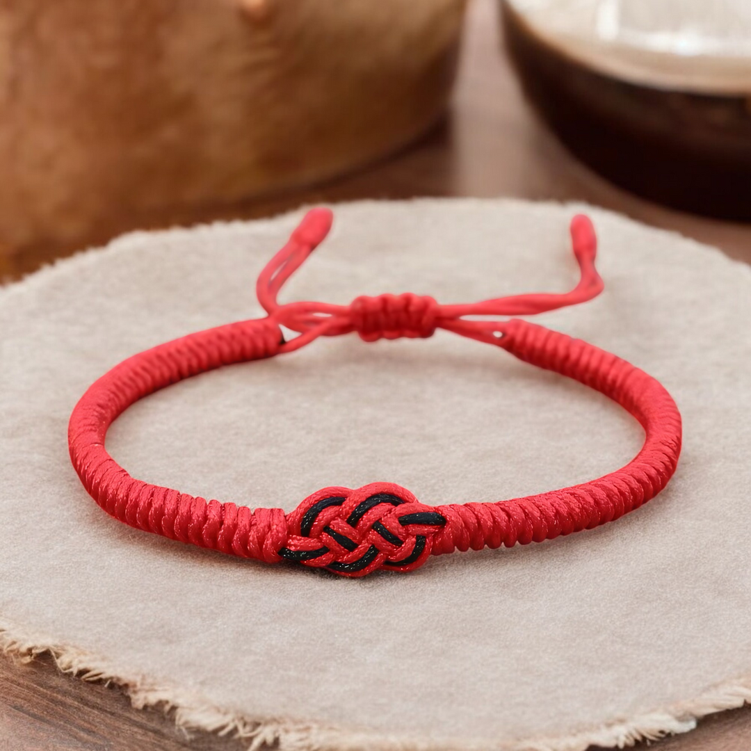 Skanto | Minimal Rød Tråd Av Skjebnen Pararmbånd