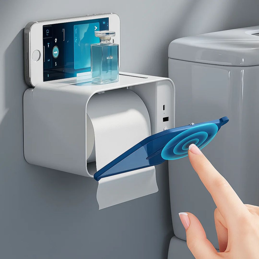 CleanGuard | Berøringsfri Toalettpapirdispenser – Sensorsensitiv – Auto-Fold Snitt – For Travle Toaletter Skanto