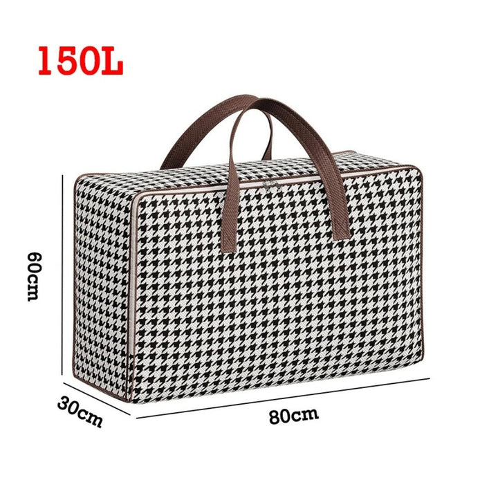 Skanto | Slitesterk stor kapasitet houndstooth lagringskoffert