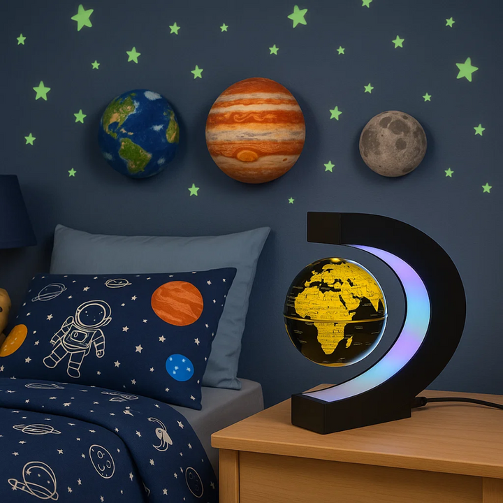 Skanto | AstroGlobe LED Verdens Globe – Flytende Globe Lampe med Magnetisk Oppheng