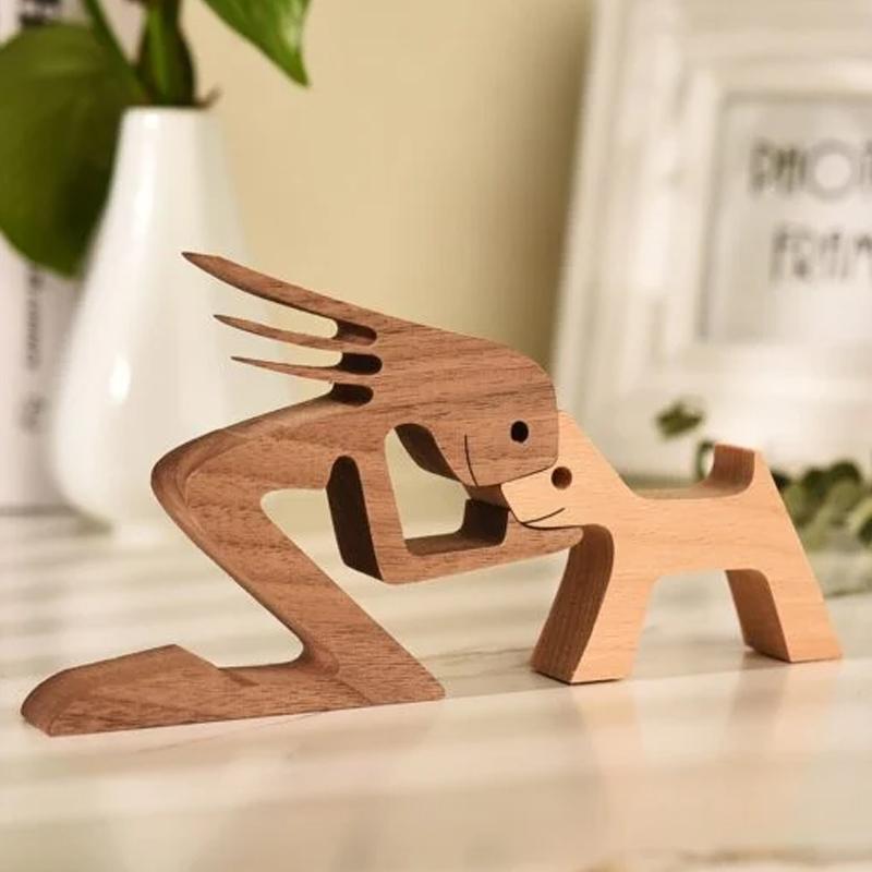 Skanto | Dyreelsker Tre Skulptur Borddekorasjon