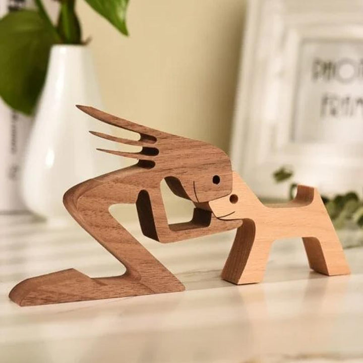 Skanto | Dyreelsker Tre Skulptur Borddekorasjon