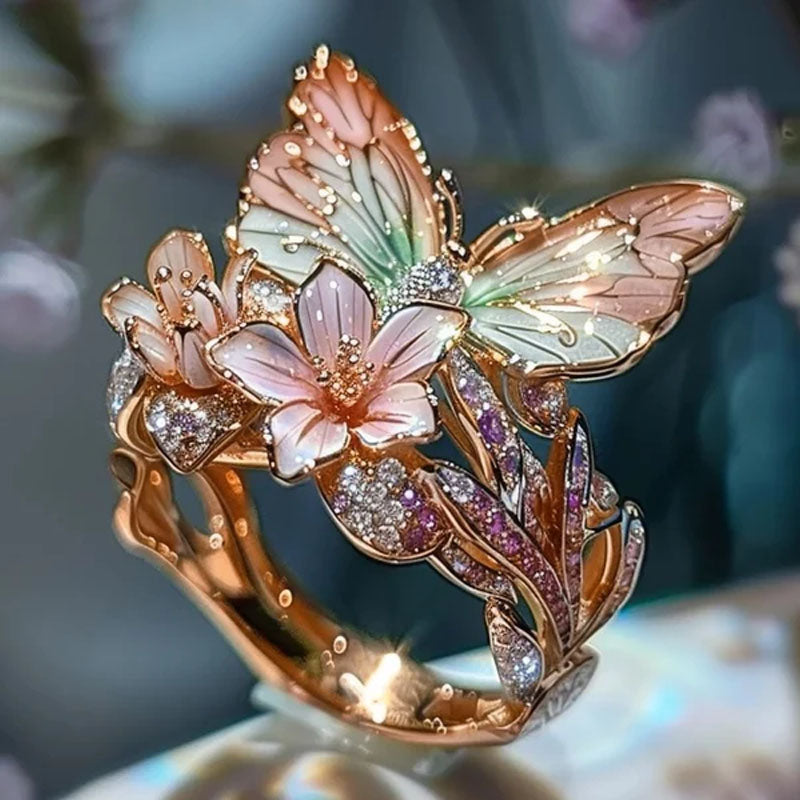 Butterfly flower ring | Skanto