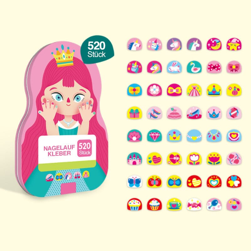 Skanto | Neglesticker Sett for Barn (520 Biter)