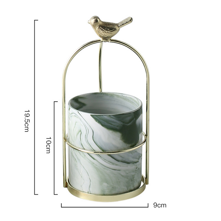 Skanto | Blomsterplantetopper med fugledesign for stilfull dekorasjon