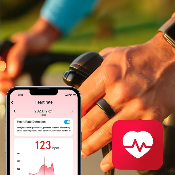 VitalBand Smart Ring – Søvn & Velvære Tracker – Vanntett – Ideell for Aktiv Livsstil Skanto