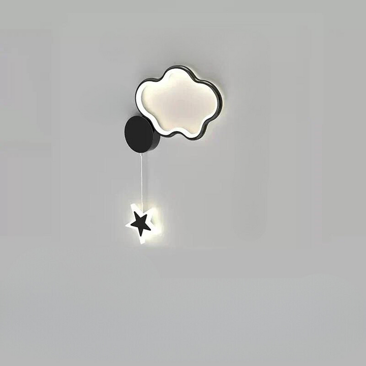 LumiDroom - Magisk Vegglampe med Stjerner og Måne Skanto