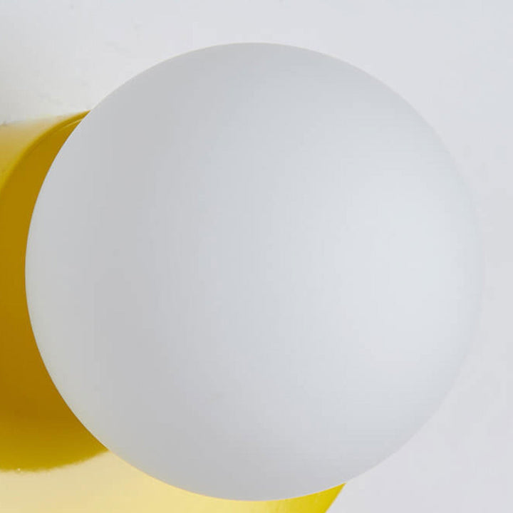 Skanto | Glass Globe Wall Light with Colourful Base