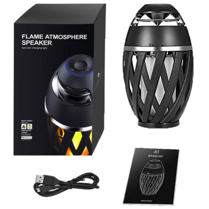 Skanto | Oppladbar LED Flamme Lampe Bluetooth Høyttaler, Beste Gave til Nyttår, Valentine's Day, Bryllup og Mer