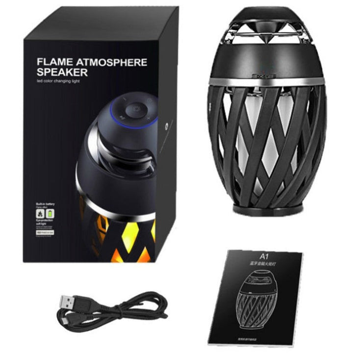 Skanto | Oppladbar LED Flamme Lampe Bluetooth Høyttaler, Beste Gave til Nyttår, Valentine's Day, Bryllup og Mer