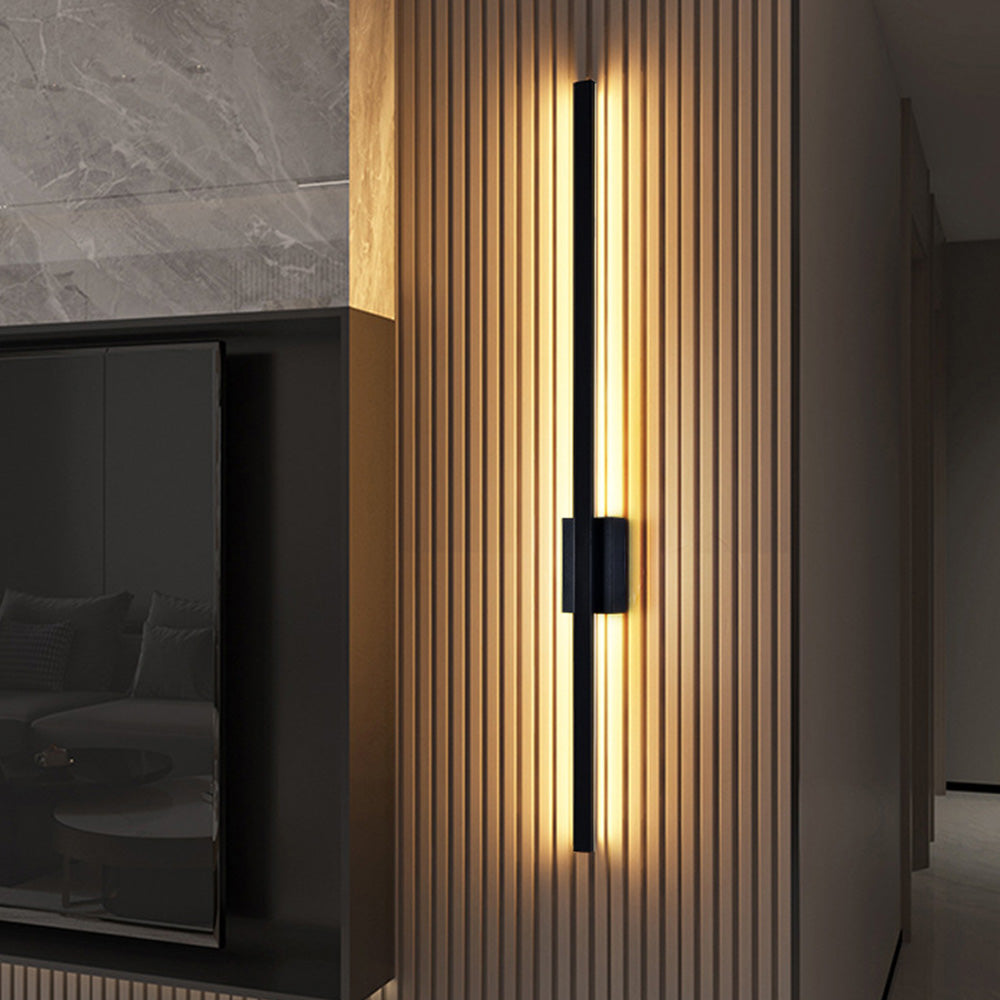 Skanto | Industriell Minimalistisk Lang LED Jern Vegglamper for Moderne Stueinnredning og Stilfull Belysning