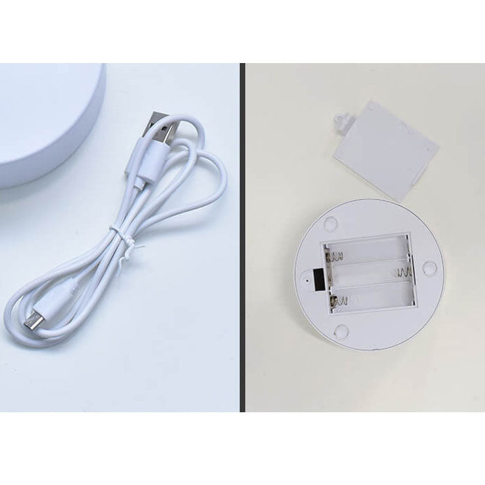 Skanto | Kreativ Rund Timeglass Quicksand 3D LED Nattlampe Bordlampe