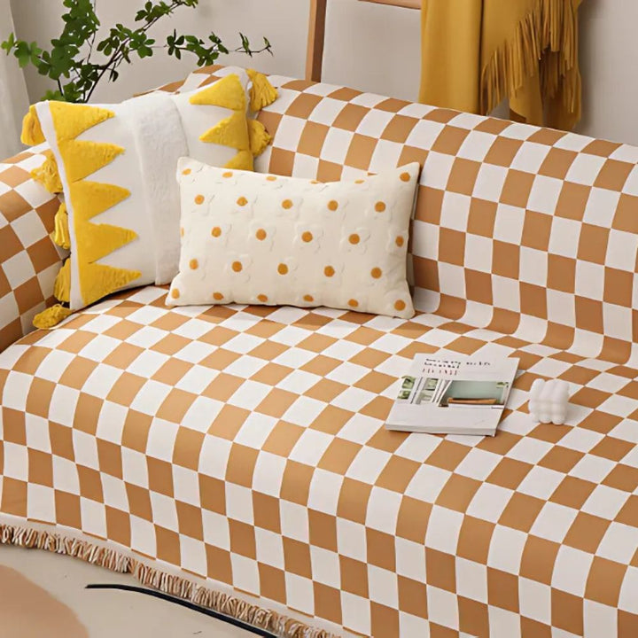 Skanto | Rutete Anti-Ripe Sofa Dekke