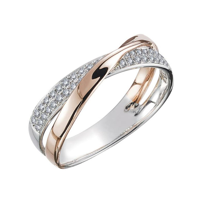 Skanto | X Form Krysset Ring for Kvinner