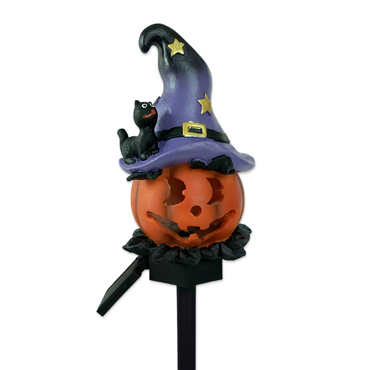 Skanto | Halloween Sollys – Dekorative LED Hage-lys med Gresskar og Heks-designs
