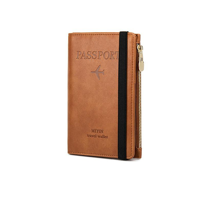 Men's Leather Passport Wallet with RFID Blocking | Skanto