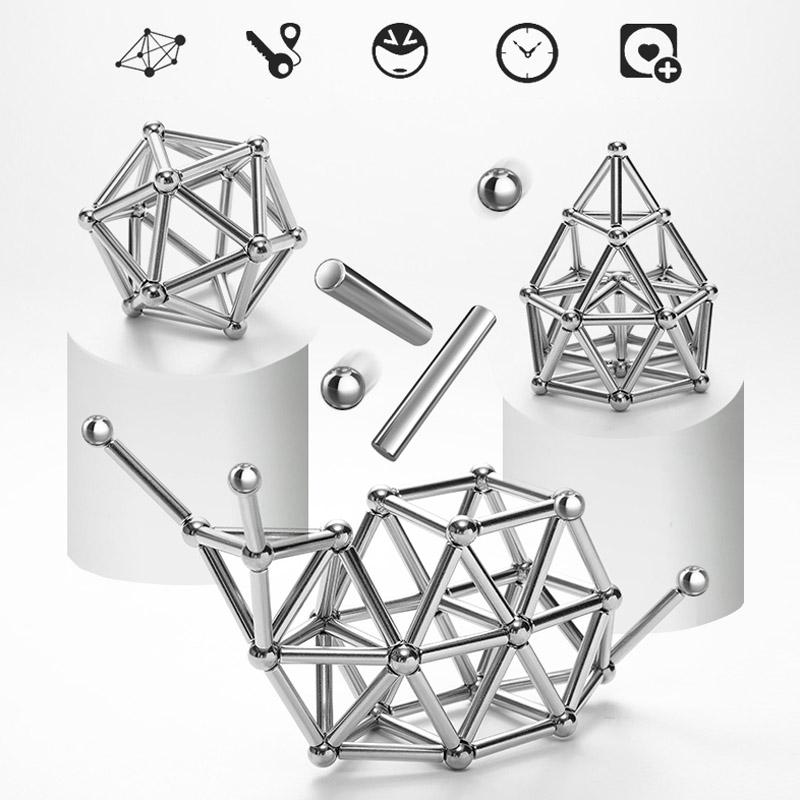 Norvo | Magnetix MagniBlocks | Bygg din verden full av kreativitet - DIY Magnetiske Stenger og Kuler Sett