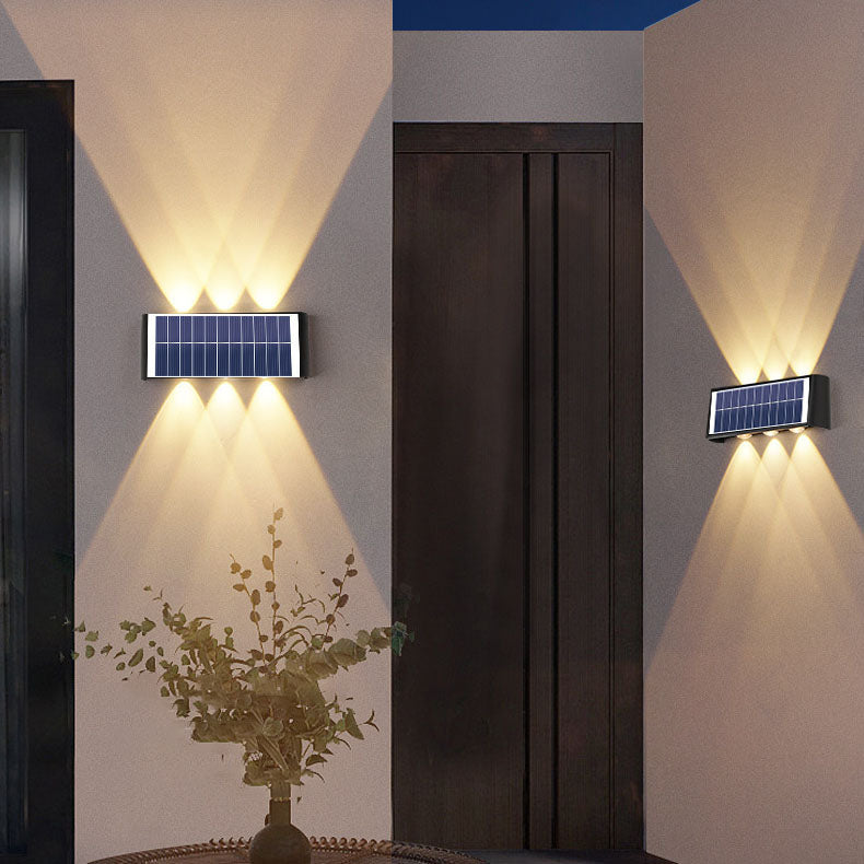 Norvo | Lumiora Moderne Solar-LED Vegglampe for Utebruk | Rektangulært Design | IP56 Vanntett | Ulike Størrelser og Lys Intensiteter