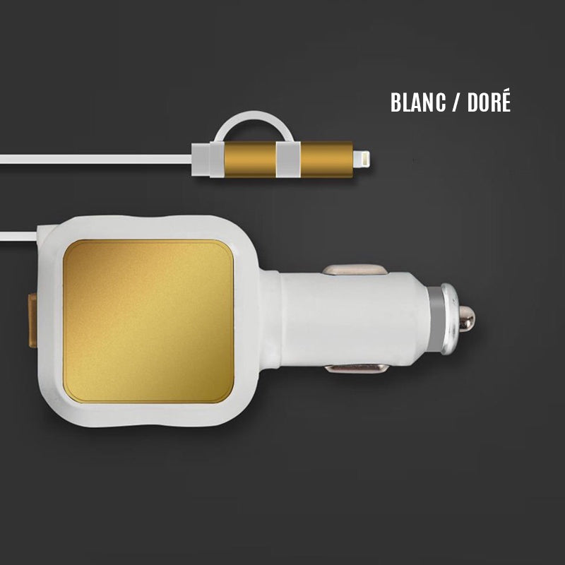 Ciaovie biladapter Multi med uttrekkbar ladekabel | Skanto