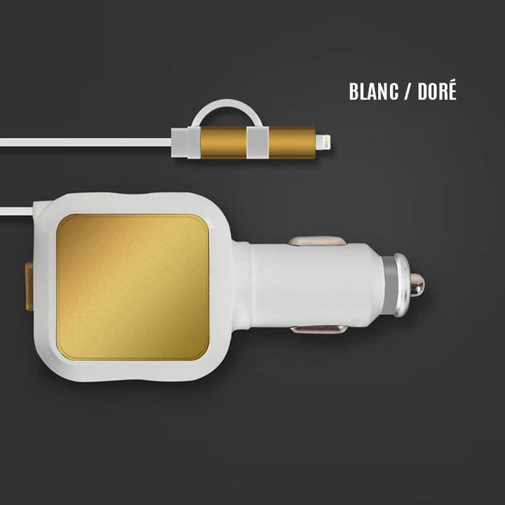 Ciaovie biladapter Multi med uttrekkbar ladekabel | Skanto