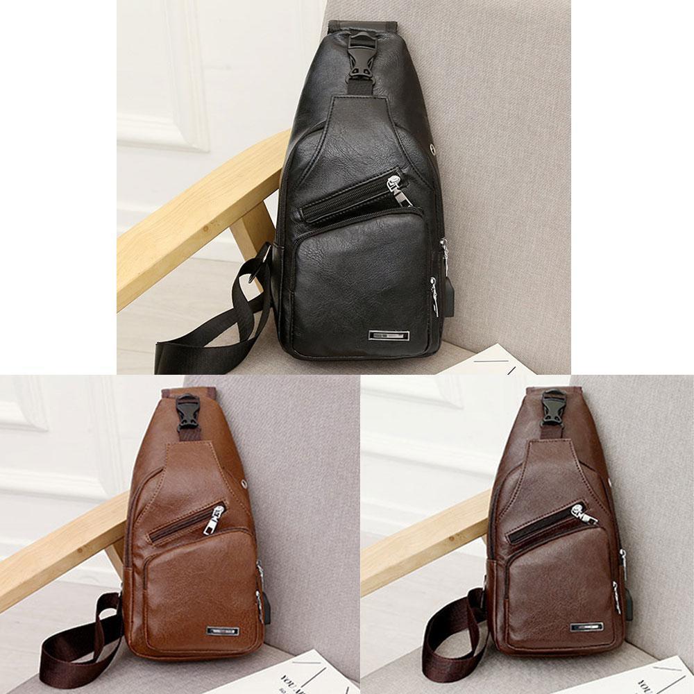 Skanto | Skulderveske Crossbody bag for menn med USB-ladeport