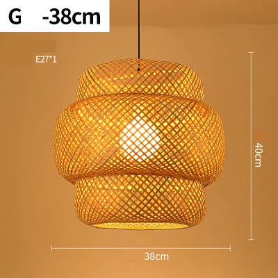 Skanto | Håndlaget Rattan Pendellampe - RayaLight