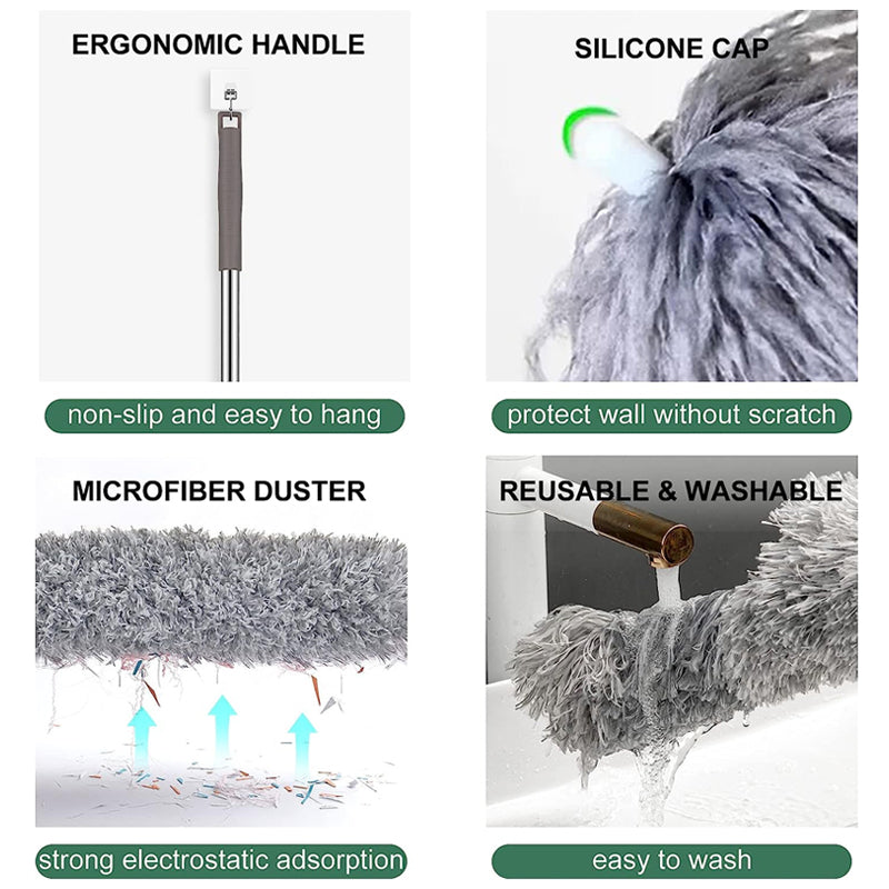 Utvidbar Vaskbar Bøyd Mikrofiber Duster | Skanto